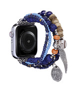 Blue Agate bracelet for apple watch band Boho Charm Bracelet for iWatch - $24.99