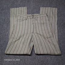 Vintage Striped Bootcut Pants Women 26x30 Gray High Rise - $18.06