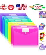 10 Pack Clear Plastic Envelopes - A4 Size Document Folders with Label Po... - $18.52 CAD