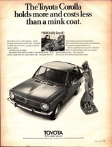 1968 Toyota Corolla sports Vintage Sexy women in fur Print Ad c3 - $26.92