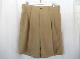 Jos.A.Bank men&#39;s shorts 100% Linen Traveler&#39;s Collection Size 34 brown  ... - $22.49