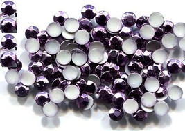 Rhinestuds Faceted Metal 3mm Lilac Hot Fix 2 Gross 288 Pieces - £4.52 GBP