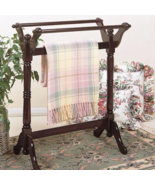 Espresso Wooden Quilt Rack Blanket Holder Display Stand Storage Home Decor - $73.06 CAD