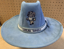Vintage 70s 80s AJD Suede Carolina Tar Heels Western Cowboy Hat Rare! - £152.34 GBP