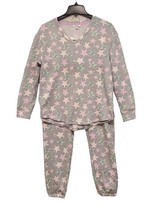 Roudelain Psjama Set Womens Size Small Gray Star Print Jogger  Loungewear - £15.57 GBP