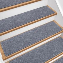 Ultra-Soft Machine Washable Stair Treads - 15 PCS Non-Slip Rug Strips fo... - $68.26