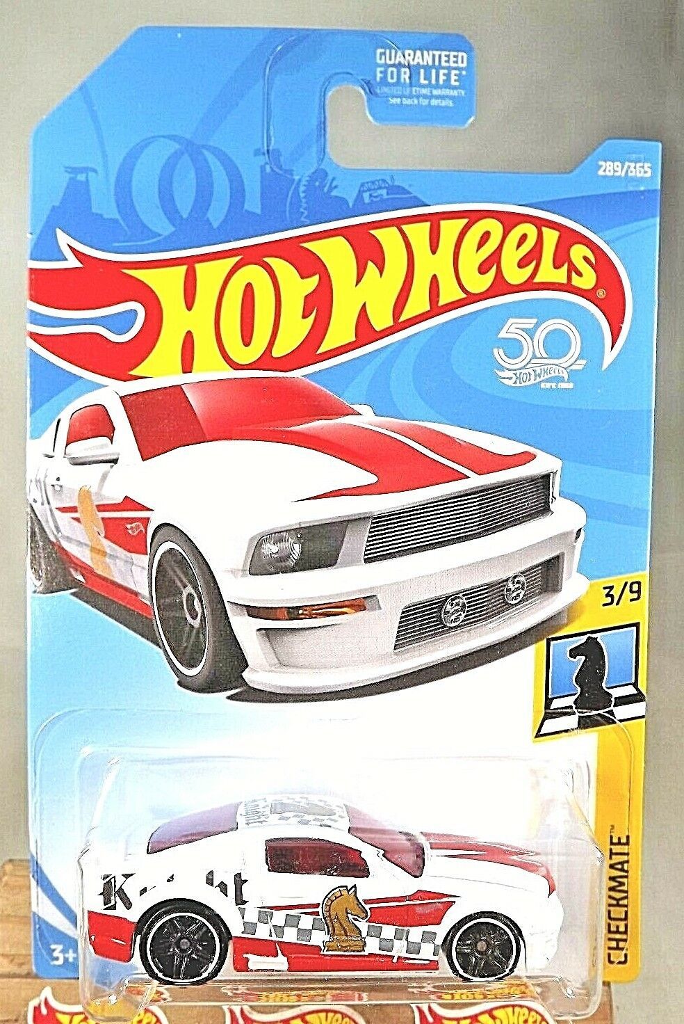 2018 Hot Wheels #289 Checkmate-Knight 3/9 '07 FORD MUSTANG White w/Black Pr5 Sp