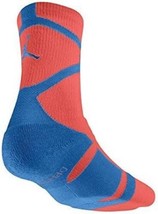 Jordan Mens Jumpan Crew Socks Color Orange/Sport Blue Size Small - £19.66 GBP