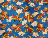 Vintage 1994 Warner Bros Fabric Looney Tunes Wile E Coyote 46&quot; X 28&quot; - £4.96 GBP