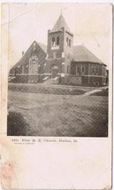 Iowa Postcard RPPC Harlan 1885 First Methodist Episcopal Church 1908 - £2.32 GBP