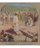 Vtg Stereoview Christ at the Cross In Final Moments Before Crucifiction - $12.82