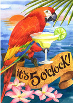 Tropical Parrot Margaritaville 5 O&#39;clock Glass Tiles Mural Medallion Backsplash - £47.33 GBP+