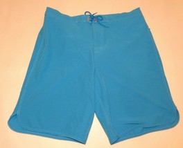 Roundtree &amp; Yorke Size Large SIDE STRIPE Turquoise New Men&#39;s Swim Trunks... - £44.32 GBP