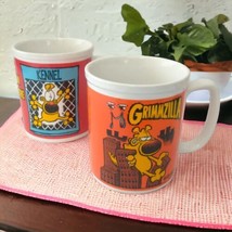 2 Grimzilla Grimmy Coffee Cup Mug Set Vtg Mother Goose Texas Chain Saw Massacre  - £20.86 GBP