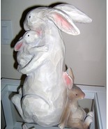 Plow &amp; Hearth Momma holding Baby Bunnies Garden Statue Figure - 15 inch - $39.99