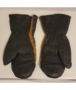 Vintage Roadman Snowmobile Leather Fleece Lined Mittens Gloves USA Men&#39;s L - $31.91