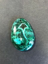 Beautiful Carved Green Malachite Easter Egg Shaped Oval Stone Pendant or Other  - £22.68 GBP