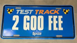 Walt Disney World Metal License Plate: 2 GOO FEE Ecot Blue Test Track - £15.14 GBP