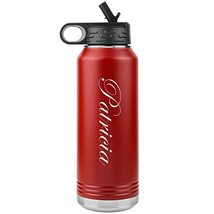 Patricia - 32oz Insulated Water Bottle - Red - £33.57 GBP