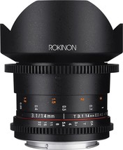Rokinon Cine Ds Ds14M-C 14Mm T3.1 Ed As If Umc Full Frame Cine Wide Angle Lens - £336.55 GBP