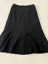 Investments Women's Black Rear Zipper A-Line Pull-On Skirt Size 6 Waist 29" image 2