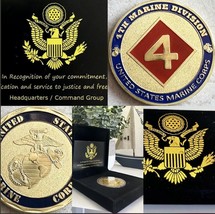 Us Marine Corps - 4th Marine Division Challenge Coin Usa - £18.65 GBP