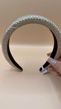 Claires Headband Beige White Rhinestone Gems Hair Accessory Costume Cosplay - $9.89