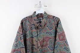 Vintage 90s Streetwear Mens Large Faded Heavyweight Paisley Button Down ... - £39.18 GBP