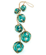 SAILINGSTORY Glass Fishing Float Buoy String of 6 Aqua Balls - $129.06