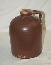 Old Vintage Antique Whiskey Jug Brown Stoneware Crock Primitive Country ... - £63.22 GBP