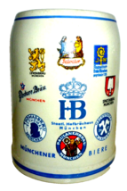 Munich Breweries Munchener Biere German Beer Stein - $12.50