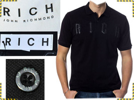 John Richmond Men&#39;s Polo M Or L! Balance Price! JR06 T1G - £85.03 GBP