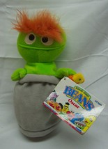 Tyco Sesame Street Oscar The Grouch W/ Worm 6&quot; Bean Bag Stuffed Animal Toy 1997 - £15.64 GBP