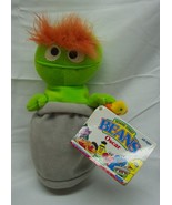 TYCO Sesame Street OSCAR THE GROUCH W/ WORM 6&quot; Bean Bag Stuffed Animal T... - $376.19 MXN