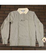 CHAMPION Gray Rugby Shirt Long Sleeved~BRAND NEW~ L - $63.38 CAD
