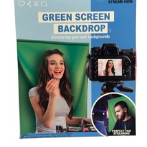 NIP Stream Now- Green Screen Backdrop Chroma Key your own Backgrounds New - $7.70