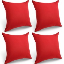 4 Pack Decorative Outdoor Waterproof Throw Pillow Covers, Square Patio Balcony G - £30.66 GBP