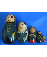 Pirates Russian Nesting Doll 5-piece Matryoshka Buccaneers Marauders Rai... - $904.56 MXN