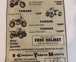 1985 Kawasaki Yamaha Marietta Vintage Print Ad Advertisement pa16 - £6.25 GBP