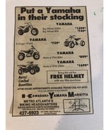 1985 Kawasaki Yamaha Marietta Vintage Print Ad Advertisement pa16 - $7.91