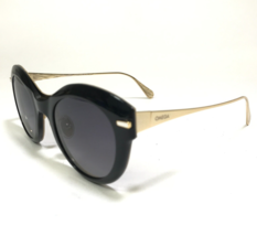 OMEGA Sonnenbrille OM0023-H 01A Schwarz Gold Rund Rahmen mit Violett Gläser - £111.75 GBP