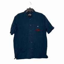 Harley-Davidson Shirt Size Medium Embroidered Navy Cotton Blend SS Mens ... - £19.75 GBP