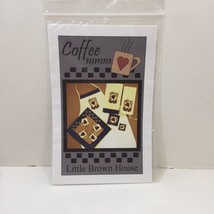 Coffee mmm Little Brown House Pattern Apron Coaster Table Scarf Towel - $12.86