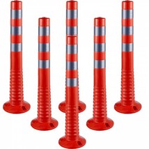 Traffic Delineator, 6 PCS Posts Channelizer Cone, Delineator Post Kit 30 in ... - £80.22 GBP