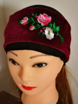 Velvet Headband for Women Girls Floral Head Wrap Twisted Stretch Embelli... - £14.53 GBP