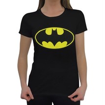 Women&#39;s Batman Symbol T-Shirt Black - £27.55 GBP+