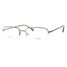 Safilo Elasta 7244 284 Shiny Gunmetal Men&#39;s Half Frame Eyeglasses 54-19-145 - £56.91 GBP