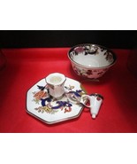 Mason&#39;s Mandalay antique England candleholder and bowl 2 pcs - $128.99 CAD