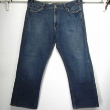 LUCKY BRAND MEN&#39;S W38 REG L30 RELAXED BOOTLEG FACTORY DISTRESSED BLUE JE... - $18.76