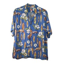 Joe Kealohas Reyn Spooner Vintage 90s Hawaiian Shirt Surf Board Hibiscus Woody - £24.89 GBP